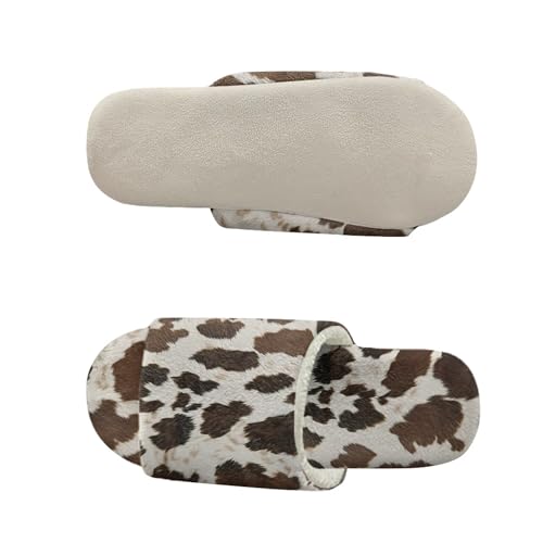 Fuzzy Slippers Soft Flannel House Shoes Lightweight Slide Shoes Open Toe Slip-On Slippers for Ladies Her Mom4