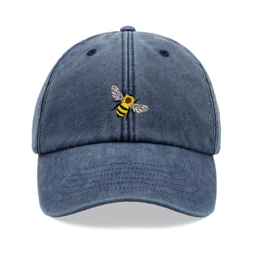 Honey Bee Baseballkappe, Vintage, gewaschen, Unisex, verstellbar, Gartenarbeit, denim, Einheitsgröße