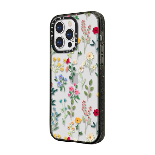 Coque iPhone 13 Pro Max CASETiFY Impact Spring Botanicals protection noire