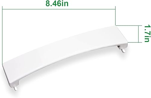 Miniatura 5 de Manija de puerta de secadora WE01X30378 para piezas de repuesto GE PS1177202 WE1M1068 WE01X25878 Color blanco, piezas de manija de puerta de secadora