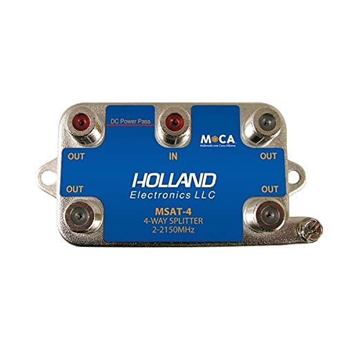 Holland Electronics MSAT-4 MoCA 4-Way Splitter DIRECTV Approved