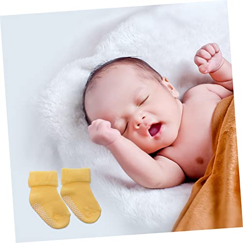 6 Pairs of Newborn Thick Cotton Socks Warm Breathable Non Slip Socks for 0 1 Year Old Boys and Cozy Turn Top Design for Winter Comfort4