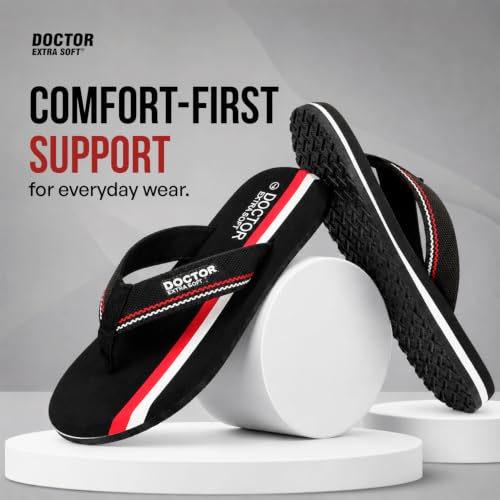 Image of DOCTOR EXTRA SOFT Slipper for Men's | Diabetic & Orthopedic | Lightweight & Comfortable | Soft, Durable & Skid Resistant | Flip-Flop & Slippers for Men's & Boy's D-33