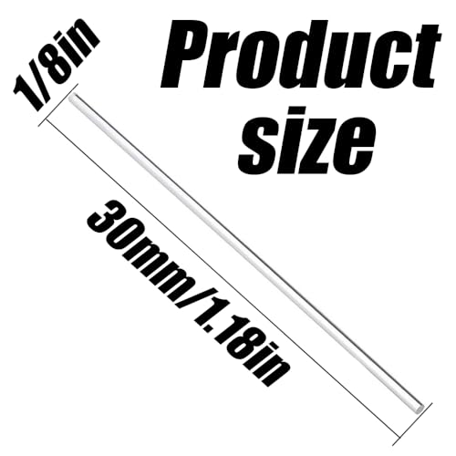 Image of 30Pcs 12 Inch Acrylic Dowel Rods, 1 /8 Inch Diameter, Clear, Round, Rods for Curtain Pulls, Cake Toppers, Wedding, Arts & Crafts