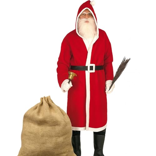 Krause & Sohn Weihnachtsmann-Kostüm für Herren 6-tlg. Komplett-Set...