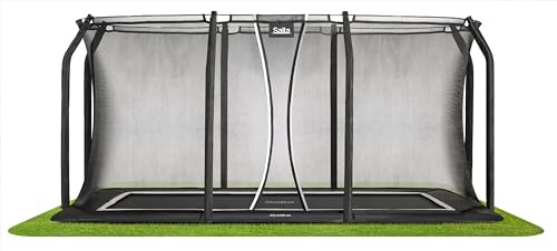 Salta Inground Trampoline with Safety Net - 305 x 214 cm, Rectangular, Black