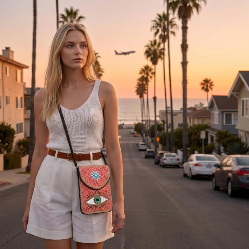 Image of Small Crossbody Bags for Women Designer Cell Phone Bag Boho Shoulder Wallet Purse