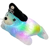 Bstaofy LED Pirate Sea Lion Stuffed Animal Light Up Plush Toy for Kids Glow at Night Soft Adorable...
