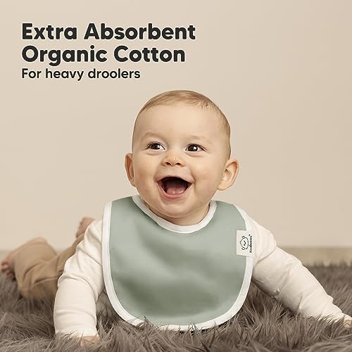8-Pack Organic Baby Bibs For Girls & Boys - Teething Baby Bibs For Boy, Girl - Newborn Bibs For Baby Girl, Boy (Muted Pastel) #TOP4