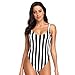 Dixperfect Women's Retro 80s/90s Inspired High Cut Low Back One Piece Swimwear Bathing Suits (XL, Primrose Yellow)