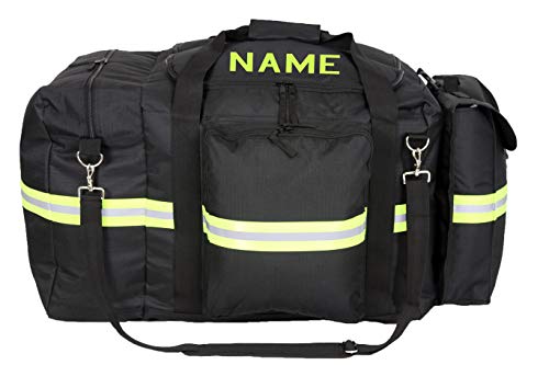 Fully Involved Stitching Firefighter Personalized Black Turnout 3XL Duffle Bag