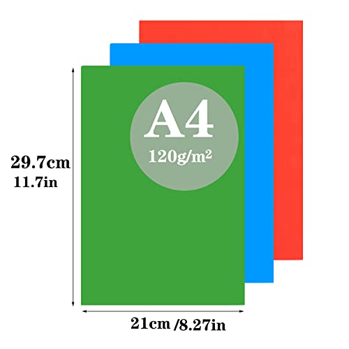 Buntes Tonpapier Azviey 100 Blatt A4 Bastelpapier in 20 Farben