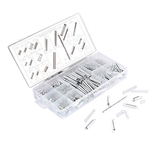 200 Piece Muzerdo Spring Assortment Set | Zinc Plated Compression And Extension Springs #TOP4