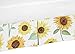 Sweet Jojo Designs Yellow, Green and White Sunflower Boho Floral Girl Pleated Baby Nursery Crib Bed Skirt Dust Ruffle - Farmhouse Watercolor Flower
