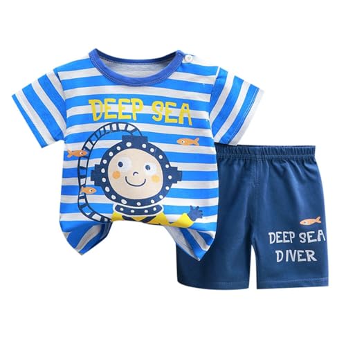 2 Piezas Traje Deportivo para Niños,Conjuntos de Pantalones y Camisetas niños Conjunto ropa infantil bebé Chándal manga corta Deportiva Moda festiva niño Primavera Verano#g B613