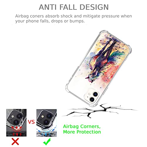 Pvflefkr Watercolor Horse For Iphone 12/12 Pro, Horse Painting Case For Iphone 12/12 Pro, Cool Tpu Bumper Case Cover #TOP4