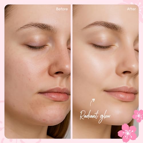 Yasovigi Sakura Travel Skincare Sets, 60pcs Mini Travel Skin Care kit Including Cleanser, Toner, Lotion, Serum, Cream, Sleepping Mask