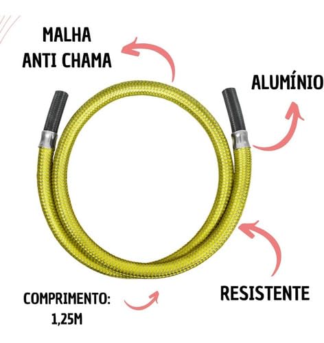 Instalação Mangueira Gás Fogão, Forno E Cooktop 1,25m Kit