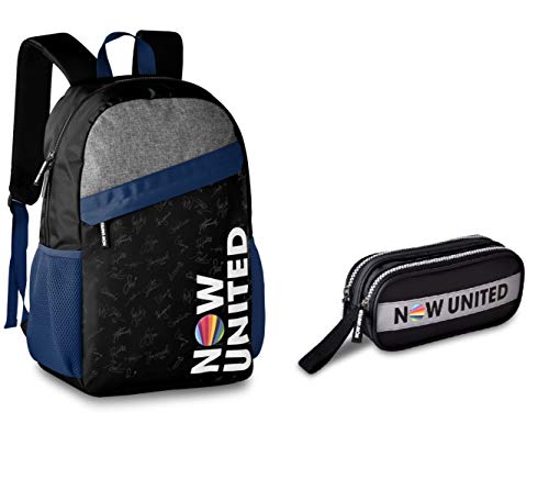 Kit Mochila Preta + Estojo Preto Now United Original
