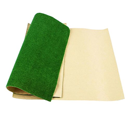 Baosity 5x Landscape DIY Garden Artificial Fake Grass Lawn Turf Green Grass Models - Dark Green, as described