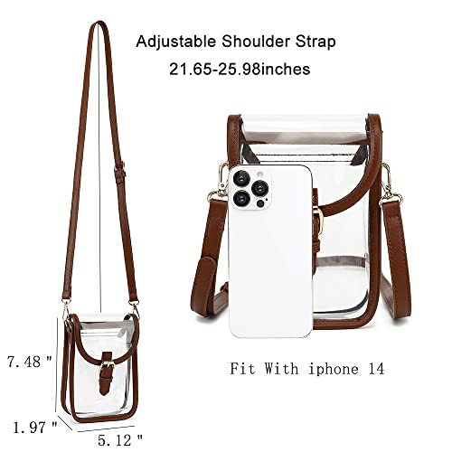 Small Clear Purse for Women Stadium, Clear Crossbody Cell Phone Purse Bag for Concerts, Sporting Event4
