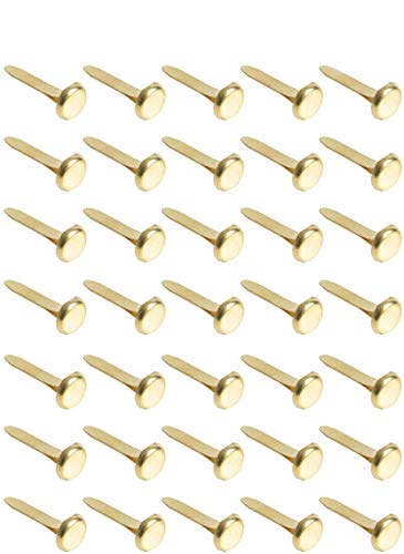 Hapy Shop Paper Fasteners,Medium 3/4-Inch Brass Plated Scrapbooking Brads Round Metal Brads For Crafts Making Diy,300 Pack #TOP3
