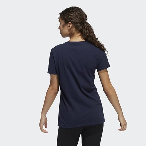 adidas Women's Must Haves Badge of Sport Tee (Medium, Legend Ink (White Logo))