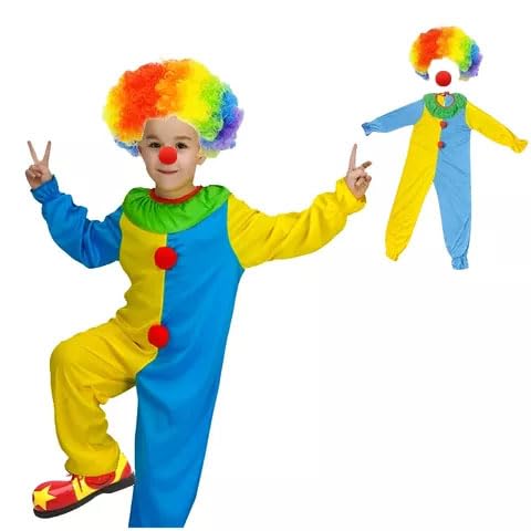 Image of joker dress for kids Clown fancy dress Costume, Halloween Joker Costumes Children circus clown Cosplay Kids