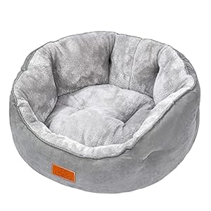 Fauxpont Cama de Perros, Cama Perro Gato Mediano Pequeño, 65 x 53 x 20 cm, Cama para Mascotas Lavables, Cama para Perros y Gatos