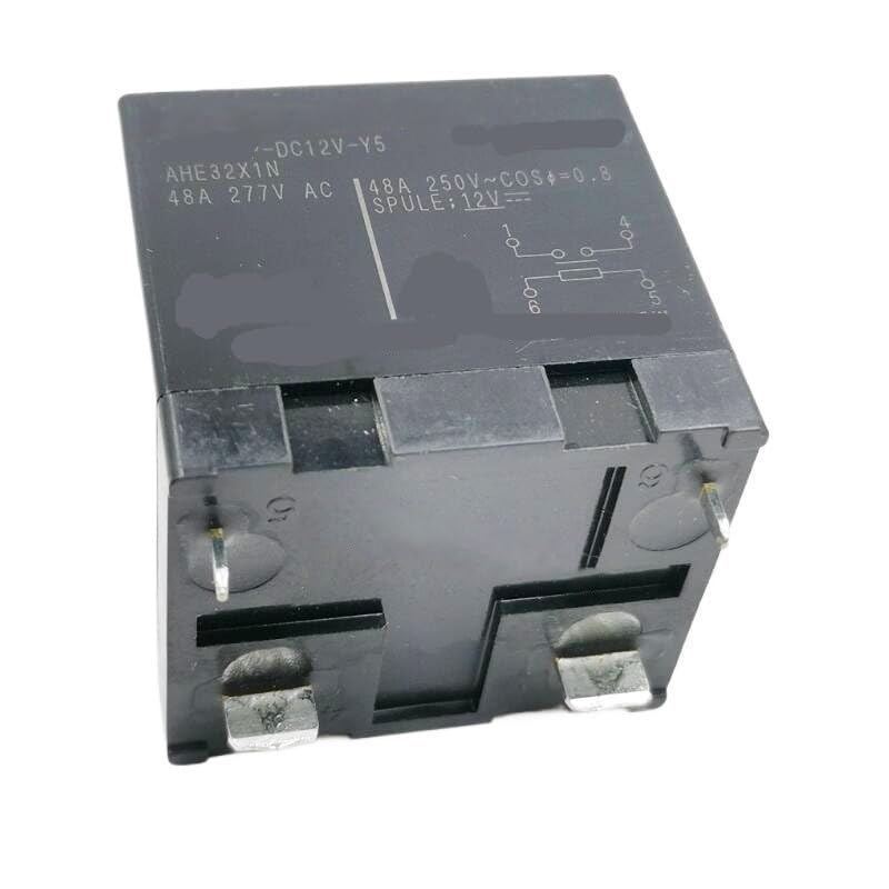 Relé electromecánico HE1ANPDC12VY5 de 12V CC 48A para instalación en placas impresas
