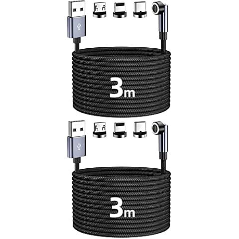 seynli (Paquete de 2) Cable de carga magnético 3 en 1 de 300 cm Cover