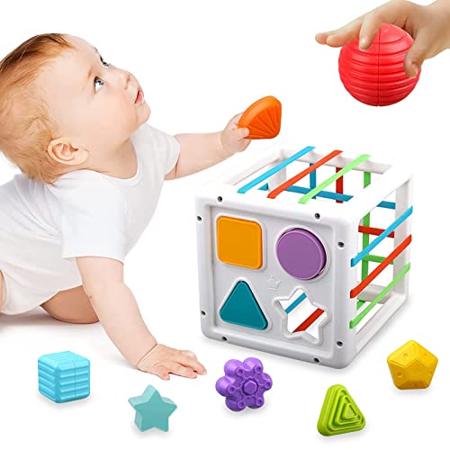 Bambebe Montessori Baby Spielzeug ab 1 Jahr, Sensorisches Motorikspielzeug ab 1 2 3 4 Jahre, Baby Spielzeug ab 6 Monate, Formensortierspiel Spielzeug Geschenke Kleinkinder Jungen Mädchen 18 Monate Cover