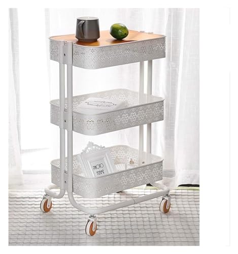 Carrito de bar con ruedas multiusos para almacenamiento en el hogar 5