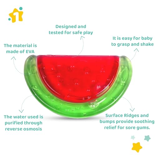 Image of 1st Step Water Filled Silicone Baby Cooling Teether Soother, 100% Safe BPA Free 4M+