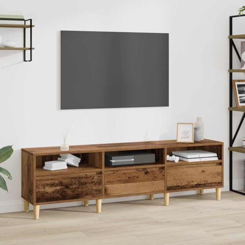 Mimdixy Mueble de salón de pie, mueble de TV de madera vieja, 150 x 30 x 45 cm