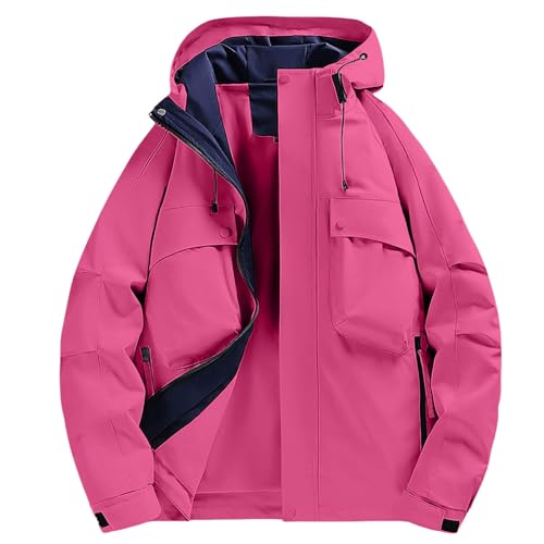 Chaqueta impermeable para mujer con capucha ajustable estilo casual 5