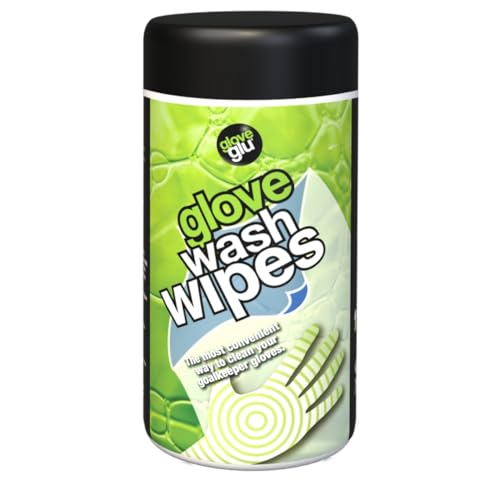 gloveglu Glove Wash Wipes, Goalkeeper Glove Cleaning Wipes, Convinient pre-moistened wipes for Goalkeeper Gloves, 1000ml, 100 wipes