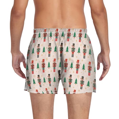Image of Men's Boxer Shorts, Cotton Boxers Underwear Soft Sleep Short Loose Boxers Button Fly S-XXL