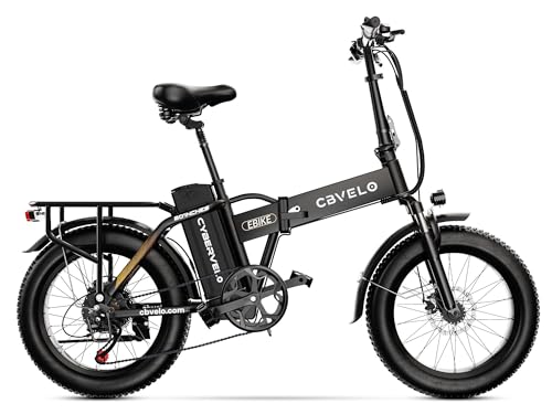 CBVELO 1000W Folding Electric Bike for Adults, 48V/20AH Foldable E-Bike with Long-Range Removable...