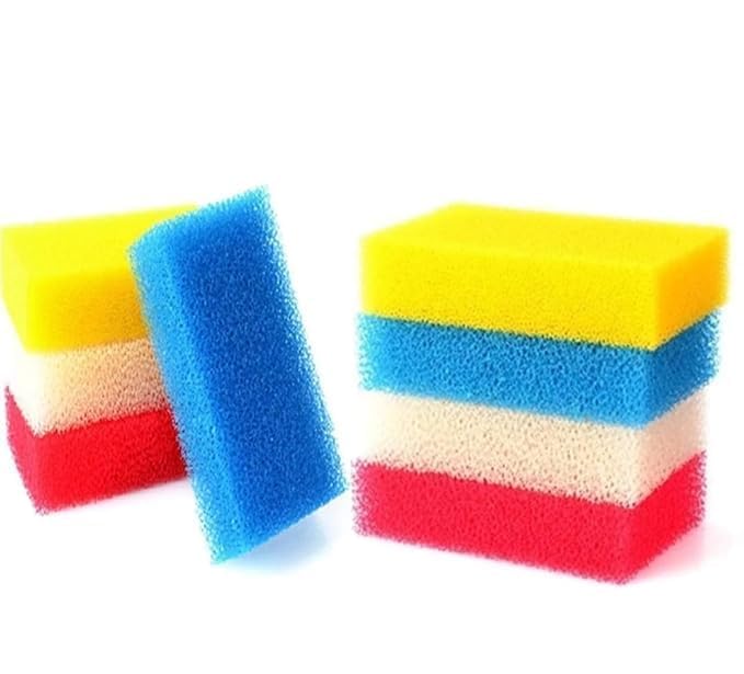 ARYANSH Shoppe 4 Pices Cleaning Scrubbing Sponge, Kitchen Cellulose Dish Sponge for Removing Hard Dirt, Oil, Non-Scratch on Windows Non-Stick Pan, Scrub Sponge Regular (16)