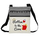 LiuenMgg Descendants Messenger Bag Small Ethnic Pattern Printed Adjustable Strap Crossbody Zipper Bag Rotten To The Core Phone Bag Wallet Cute Shoulder Handbag for Women