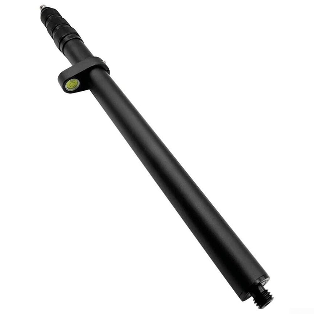 RANRAO 20.47 a 59 pulgadas aleación de aluminio telescópica poste de centrado poste de encuesta RTK GPS fibra de carbono Topografía poste con burbuja para topografía de tierra e ingeniería