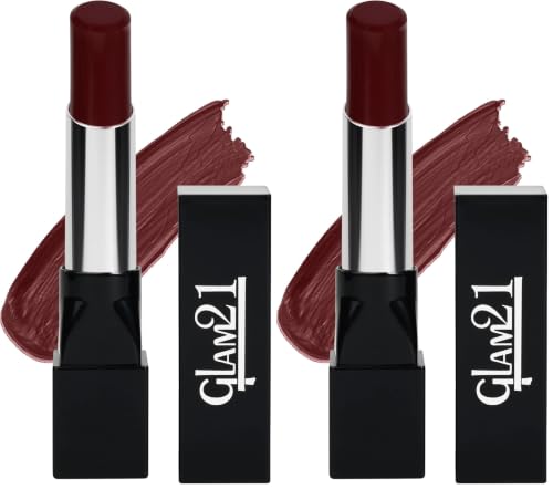 Image of Glam 21 Ultra Velvet Lipstick | Long-lasting stay on lips | Lovely matte finish | 2.5gm | Mulbery-23 (Pack of 2)