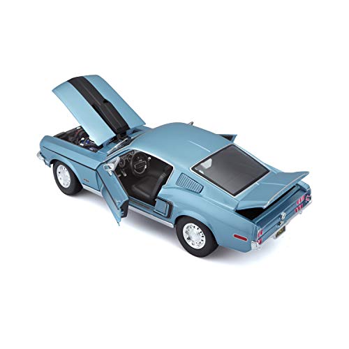 Maisto 1:18 Scale Ford Mustang GT Cobra Jet 68 Model Car (Metallic Blue) - Image 2