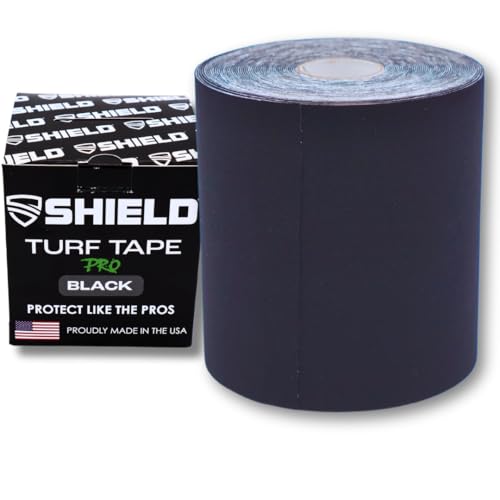 SHIELD Turf Tape Football – USA Made – 30 Ft, Flexible Arm Protection, Sweatproof Athletic Tape, Durable 4-Way Stretch – Black