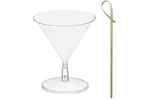Party Essentials Miniware Disposable 2oz. Mini Martini Glasses for Appetizers and Dessert (100ct)