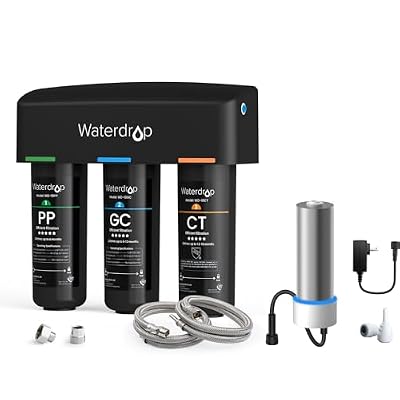 Waterdrop TSA 8 Layer + LED Under Sink Water Filter System, Under Sink Water Filtration System, Reduces PFAS, PFOA/PFOS, Fluoride, Chlorine, Bad Taste & Odor
