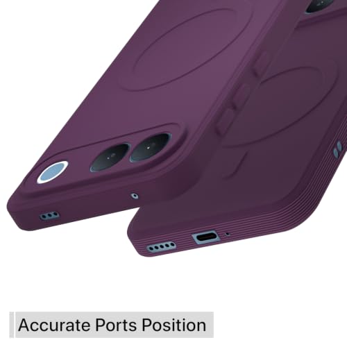 Image of Outlouders Back Cover for Vivo S2 5G | Soft Matte Silicone | Slim Fit | Magnetic-Safe Logo Design (Magnetic-Safe Not Compatible) | Shockproof | Camera Protection Bumper Case (Purple)