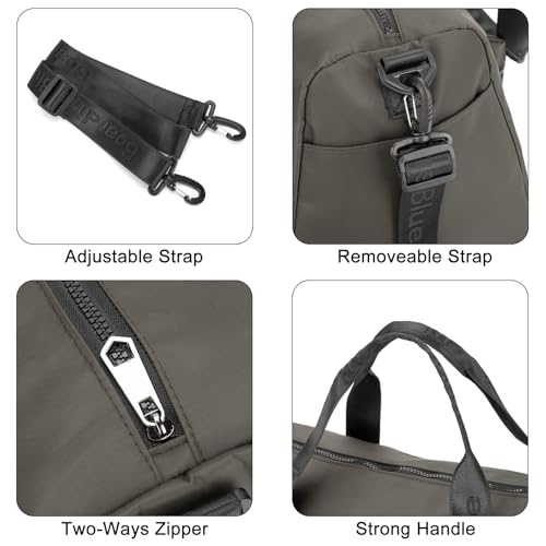 Image of For United Airline 17x10x9 Inches Personal Item Underseat Travel duffle bag, ports Tote Gym Bag,Shoulder Weekender Overnight Bag (Grey)
