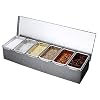 6 stuks keukenkruidenpotjes, roestvrij staal, met deksel, dressing kruidendispenser